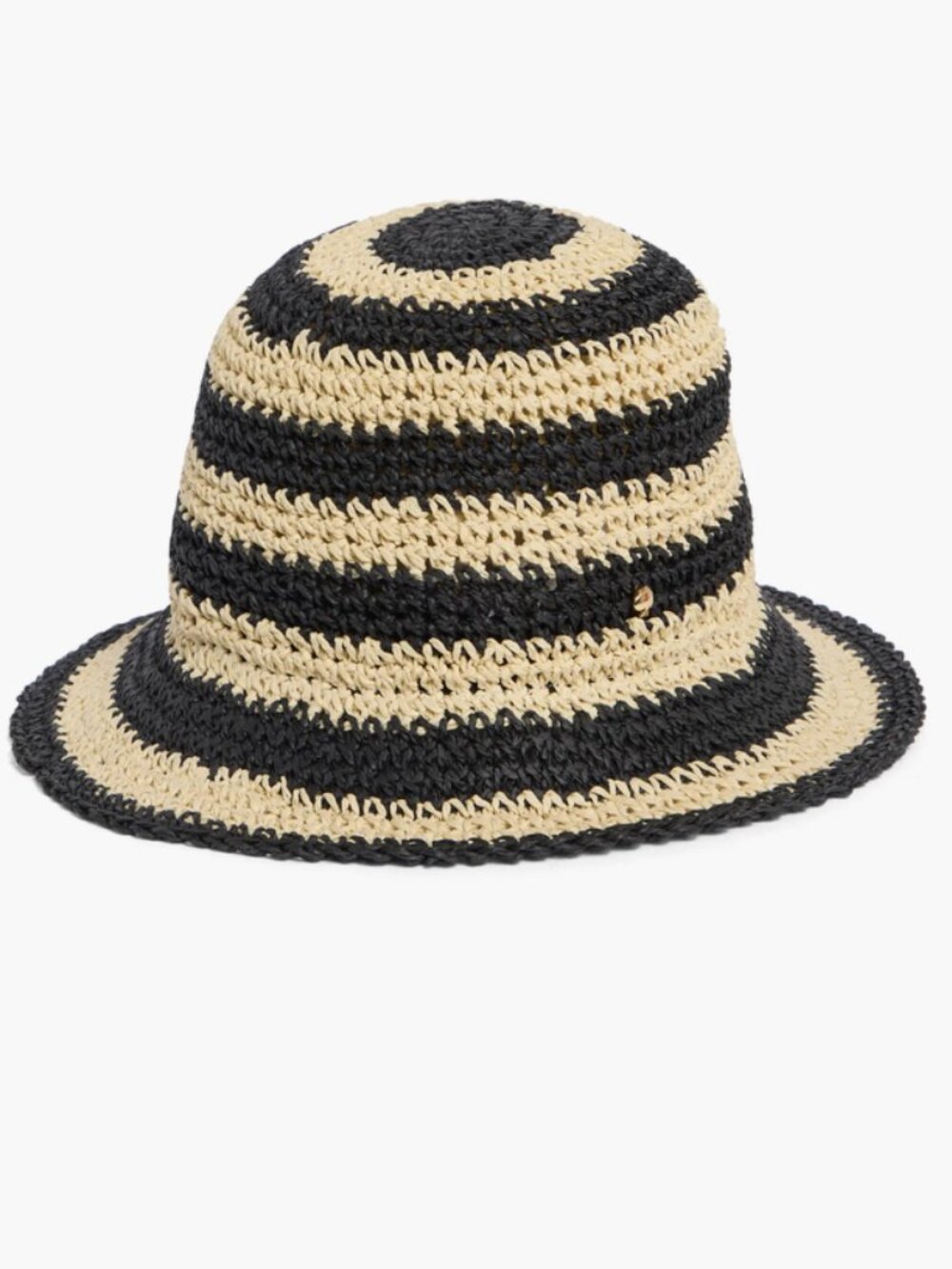 NWT Kate Spade Black and White straw hat
